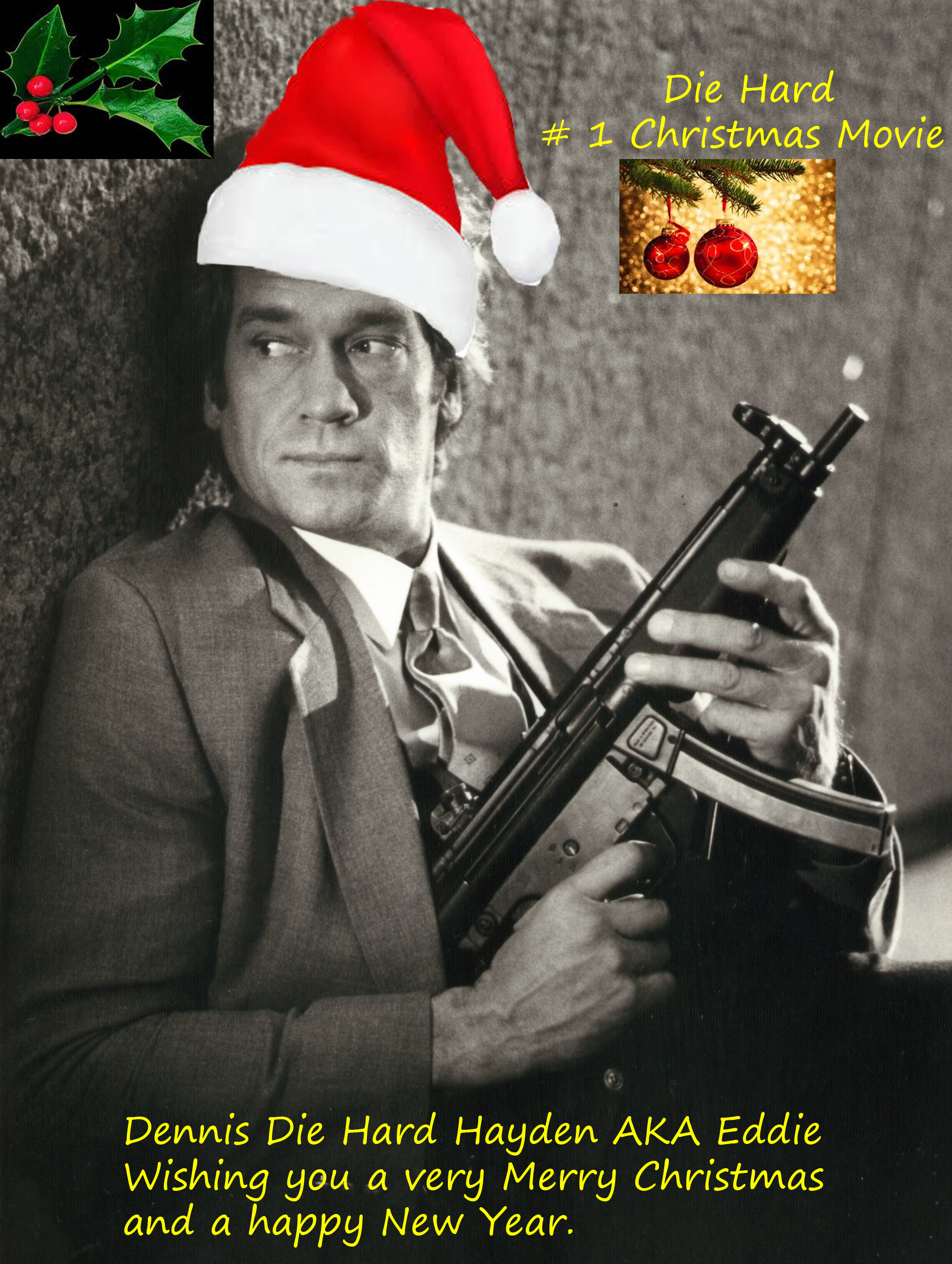 Dennis Hayden Die Hard #1 Christmas Card