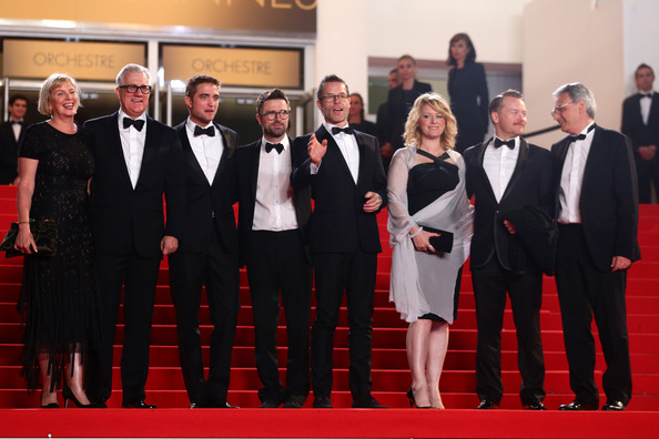Anthony Hayes, Robert Pattinson, Guy Pearce, David Michod at the Premiere of THE ROVER in Cannes
