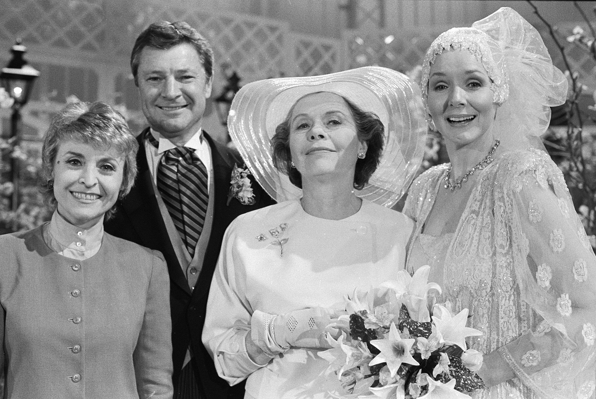Still of Don Hastings, Kathryn Hays, Rosemary Prinz and Helen Wagner in As the World Turns (1956)