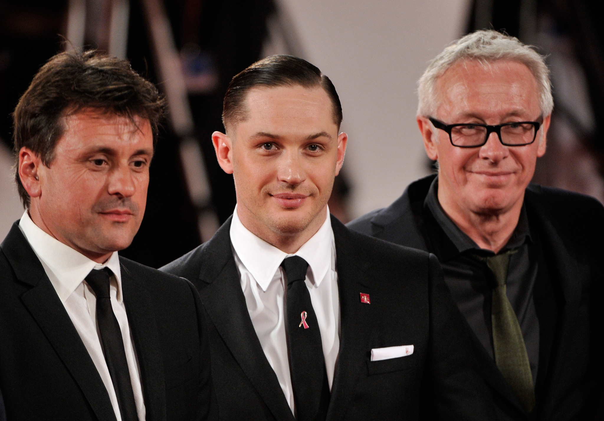 Tom Hardy, Guy Heeley and Paul Webster at event of Locke (2013)