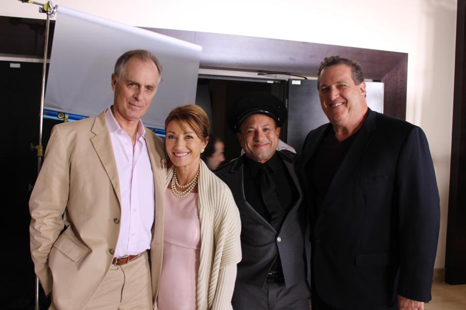 On the set of Bereave (directed by the Giovanis Brothers), with Keith Carradine, Jane Seymour and Mike Starr.