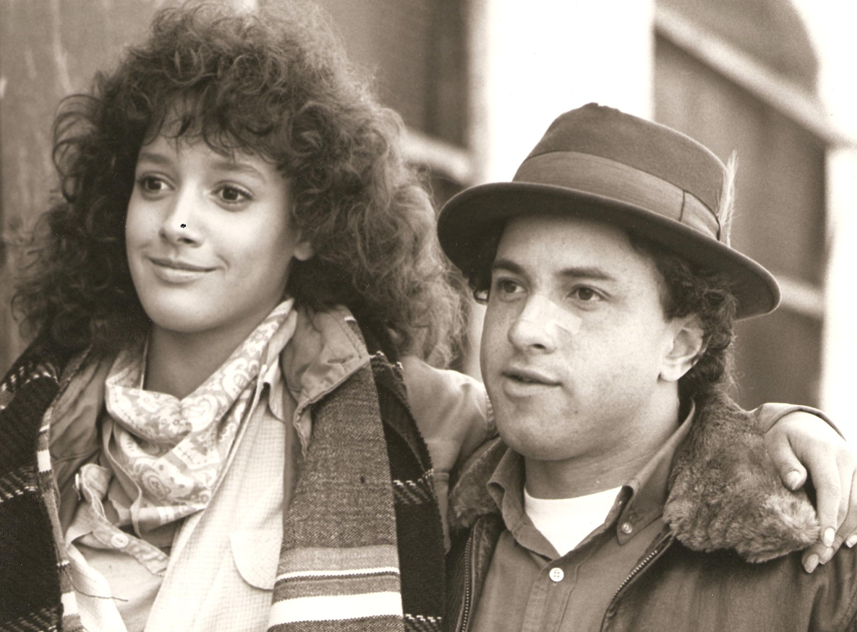 Kyle T. Heffner with Jennifer Beals on the set of Flashdance.