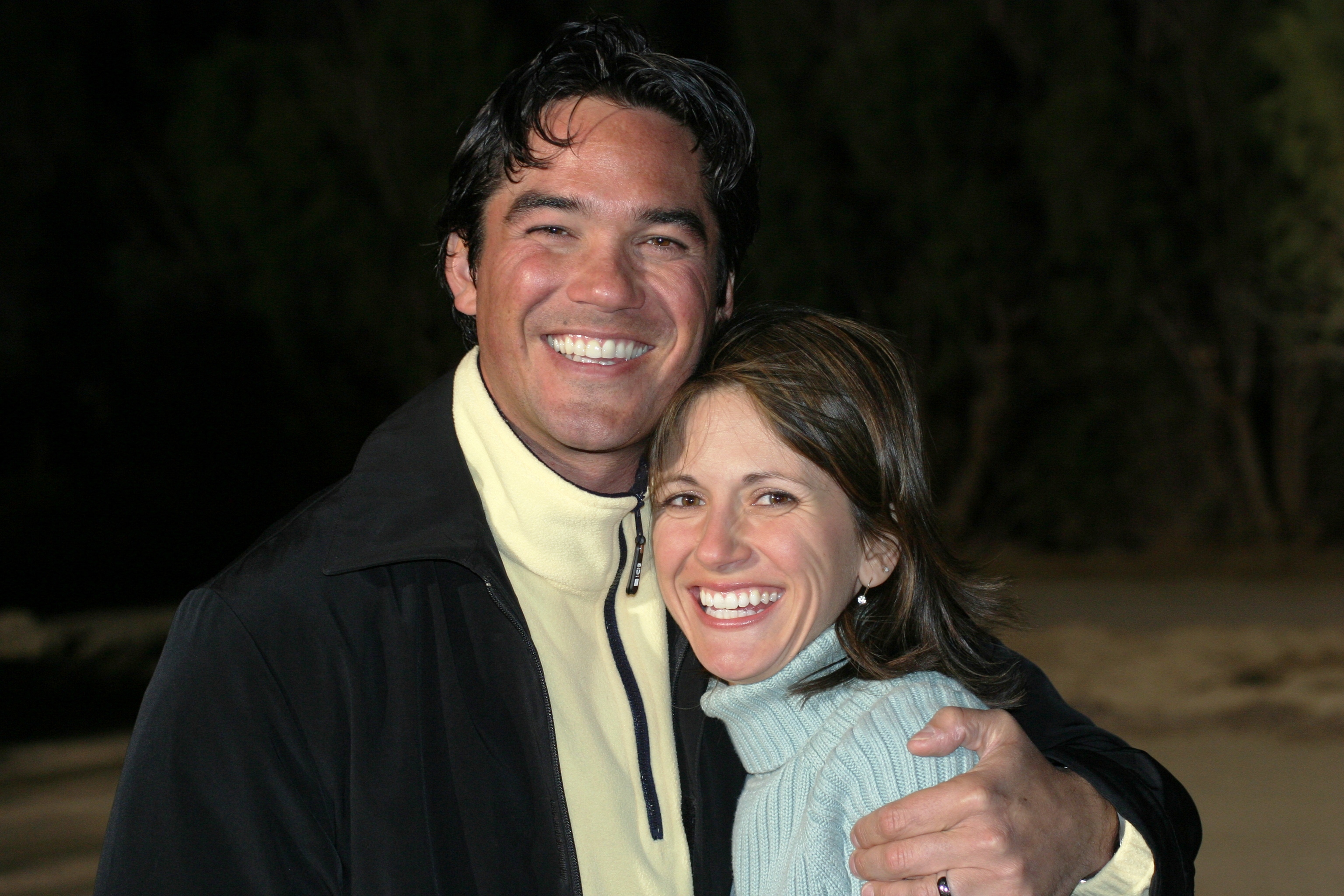 Dean Cain, Heather Hegeman on the set of the movie Lost