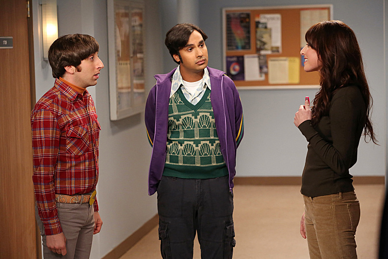 Still of Margo Harshman, Simon Helberg and Kunal Nayyar in Didziojo sprogimo teorija (2007)