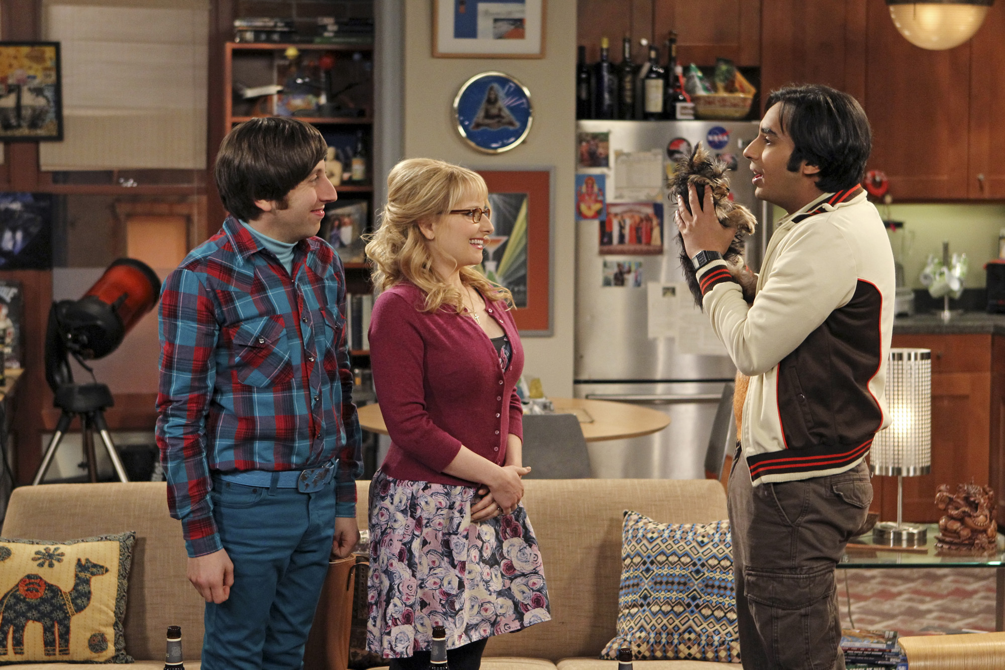 Still of Simon Helberg, Melissa Rauch and Kunal Nayyar in Didziojo sprogimo teorija (2007)