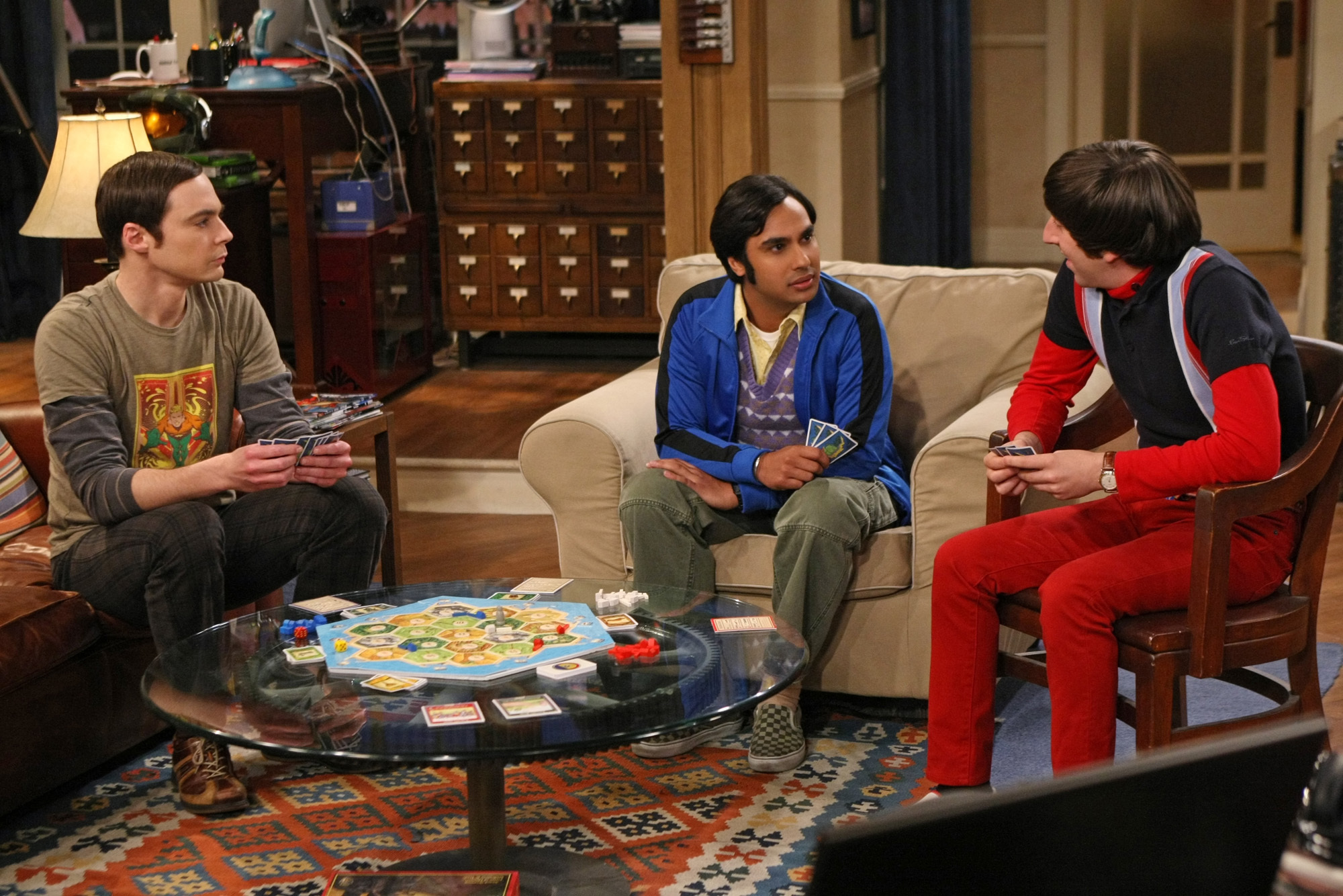 Still of Simon Helberg, Jim Parsons and Kunal Nayyar in Didziojo sprogimo teorija (2007)