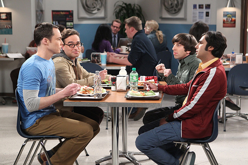 Still of Johnny Galecki, Simon Helberg, Jim Parsons and Kunal Nayyar in Didziojo sprogimo teorija (2007)