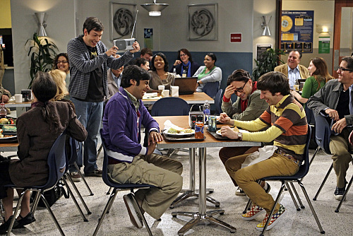 Still of John Ross Bowie, Johnny Galecki, Simon Helberg and Kunal Nayyar in Didziojo sprogimo teorija (2007)