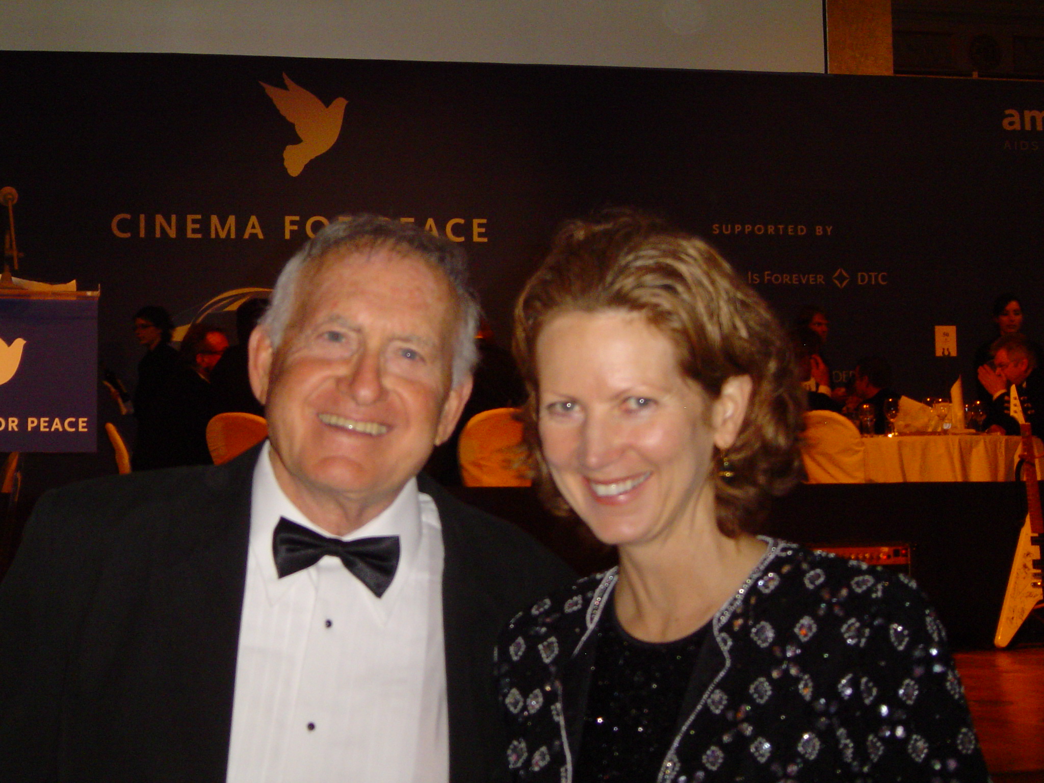 Robert Chartoff and Lynn Hendee, Berlin Film Festival, accepting Diamond Cinema for Peace Award for 'In My Country'