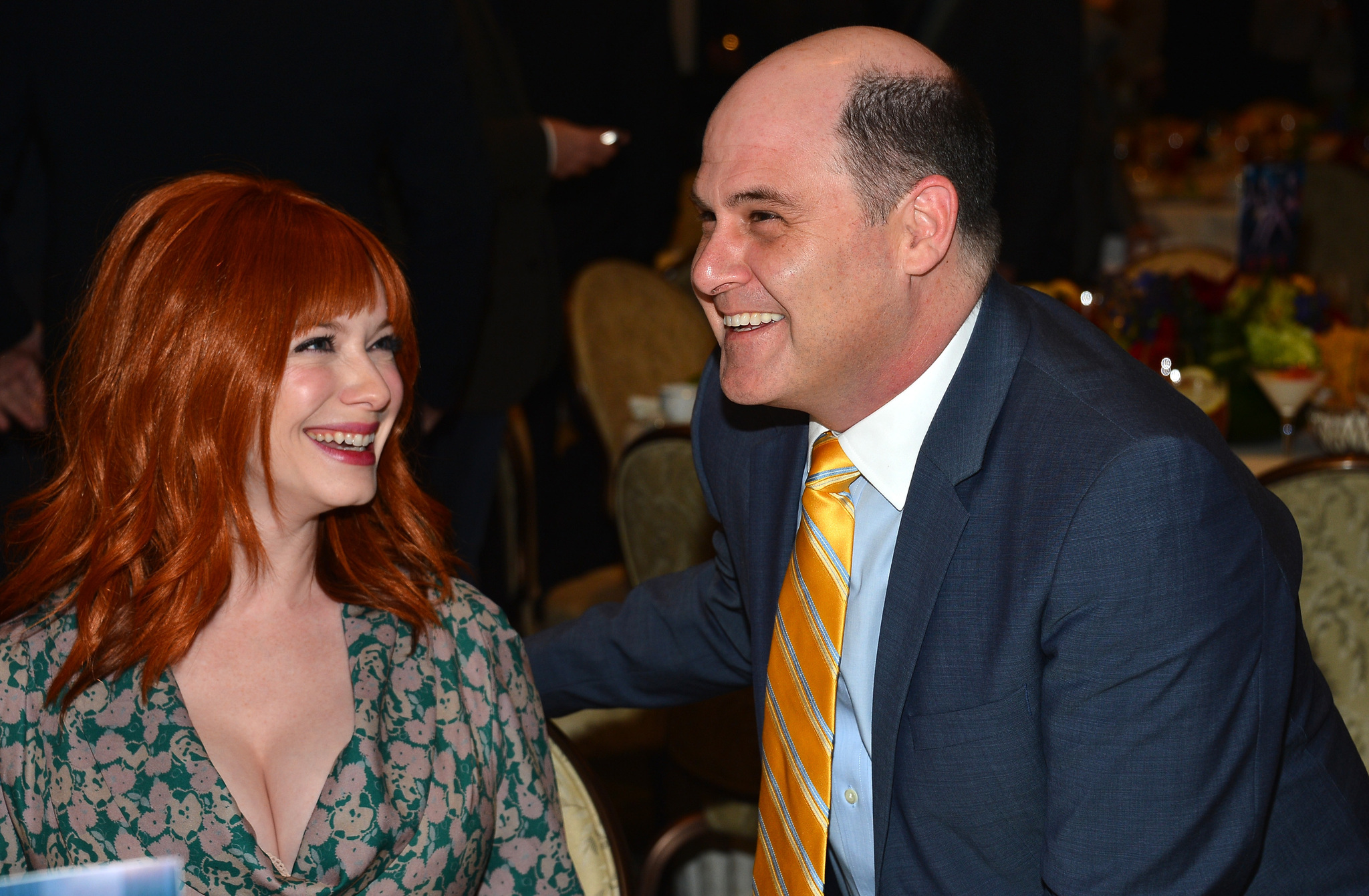 Christina Hendricks and Matthew Weiner