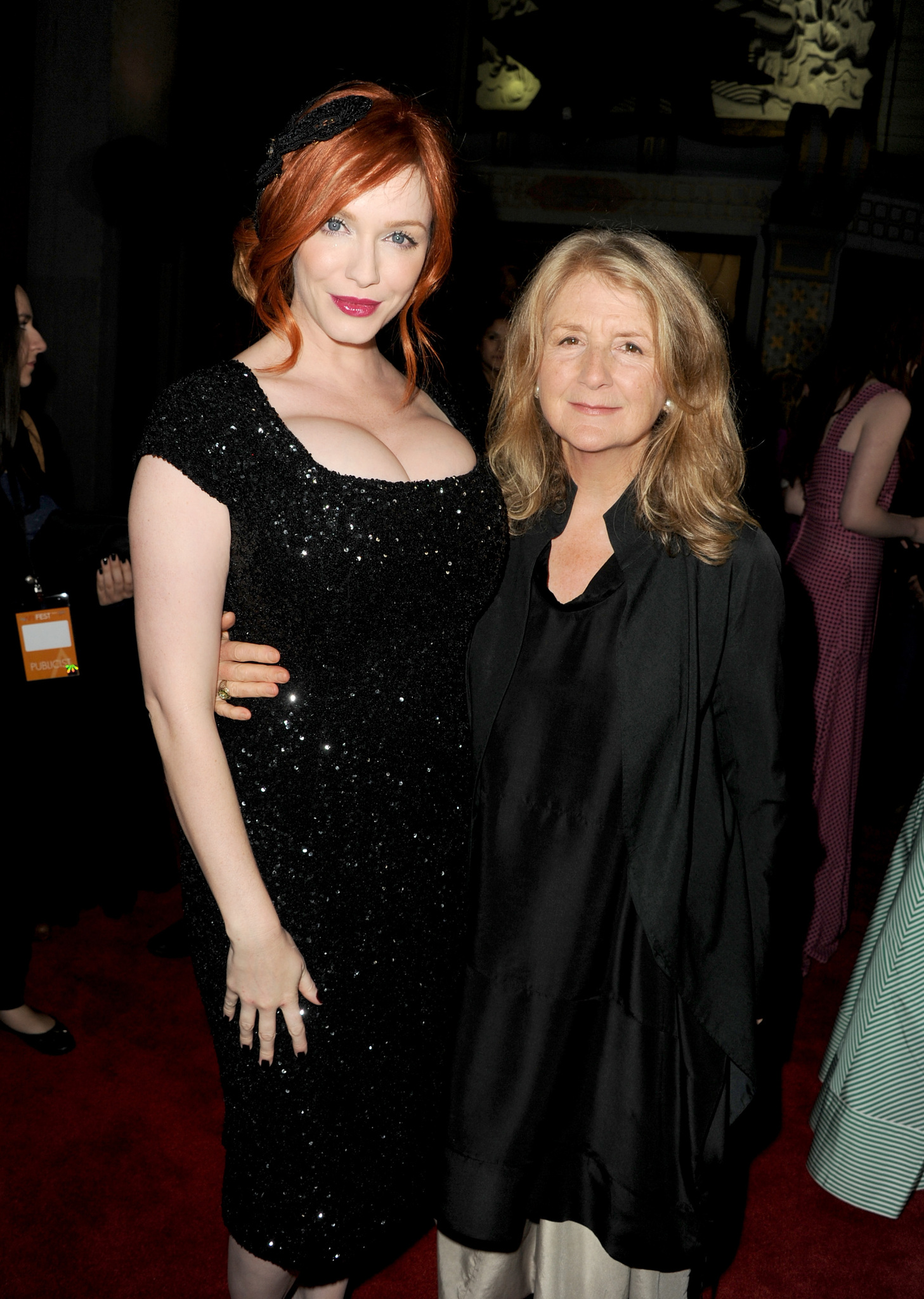 Sally Potter and Christina Hendricks at event of Ginger & Rosa (2012)