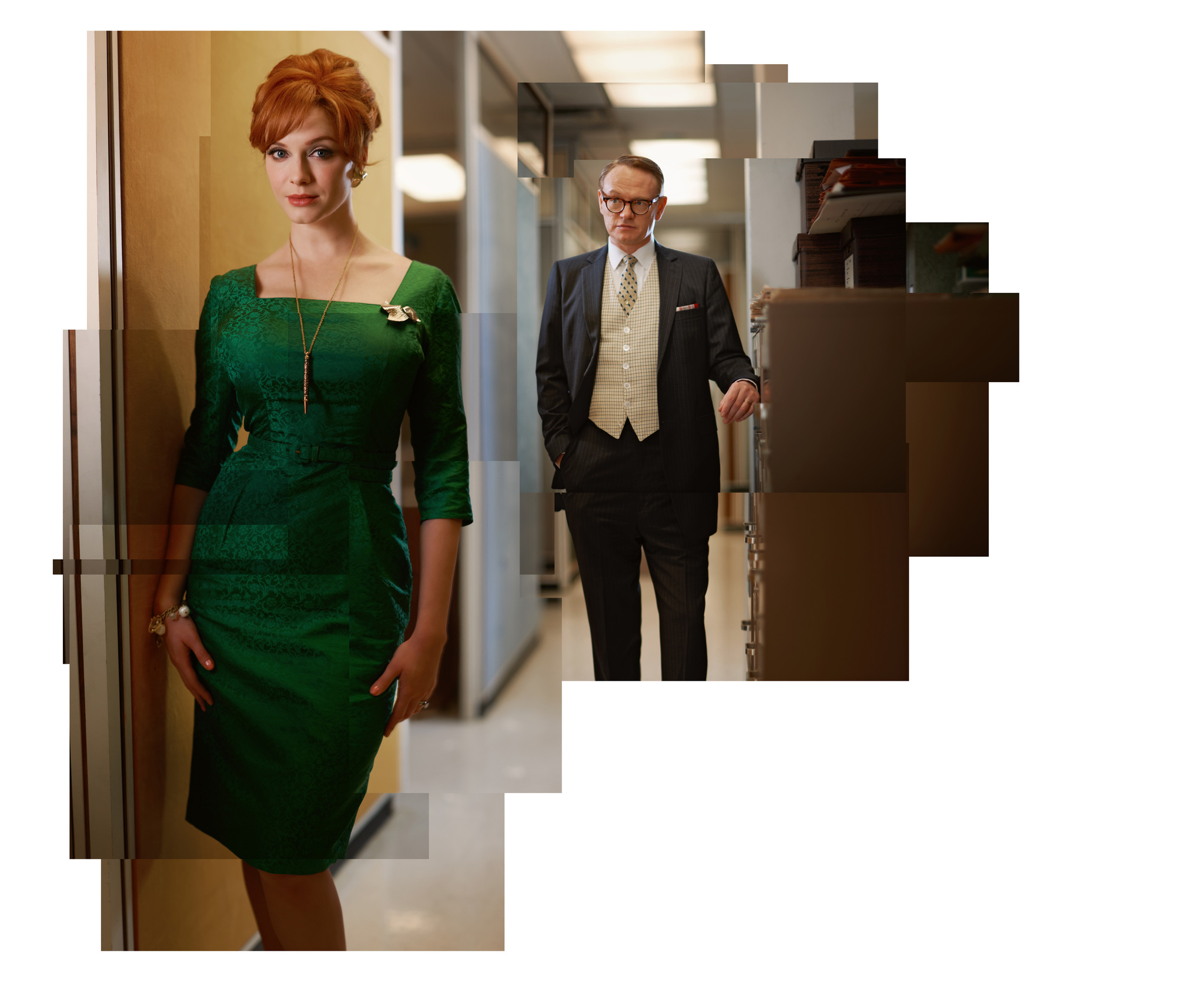 Still of Jared Harris and Christina Hendricks in MAD MEN. Reklamos vilkai (2007)