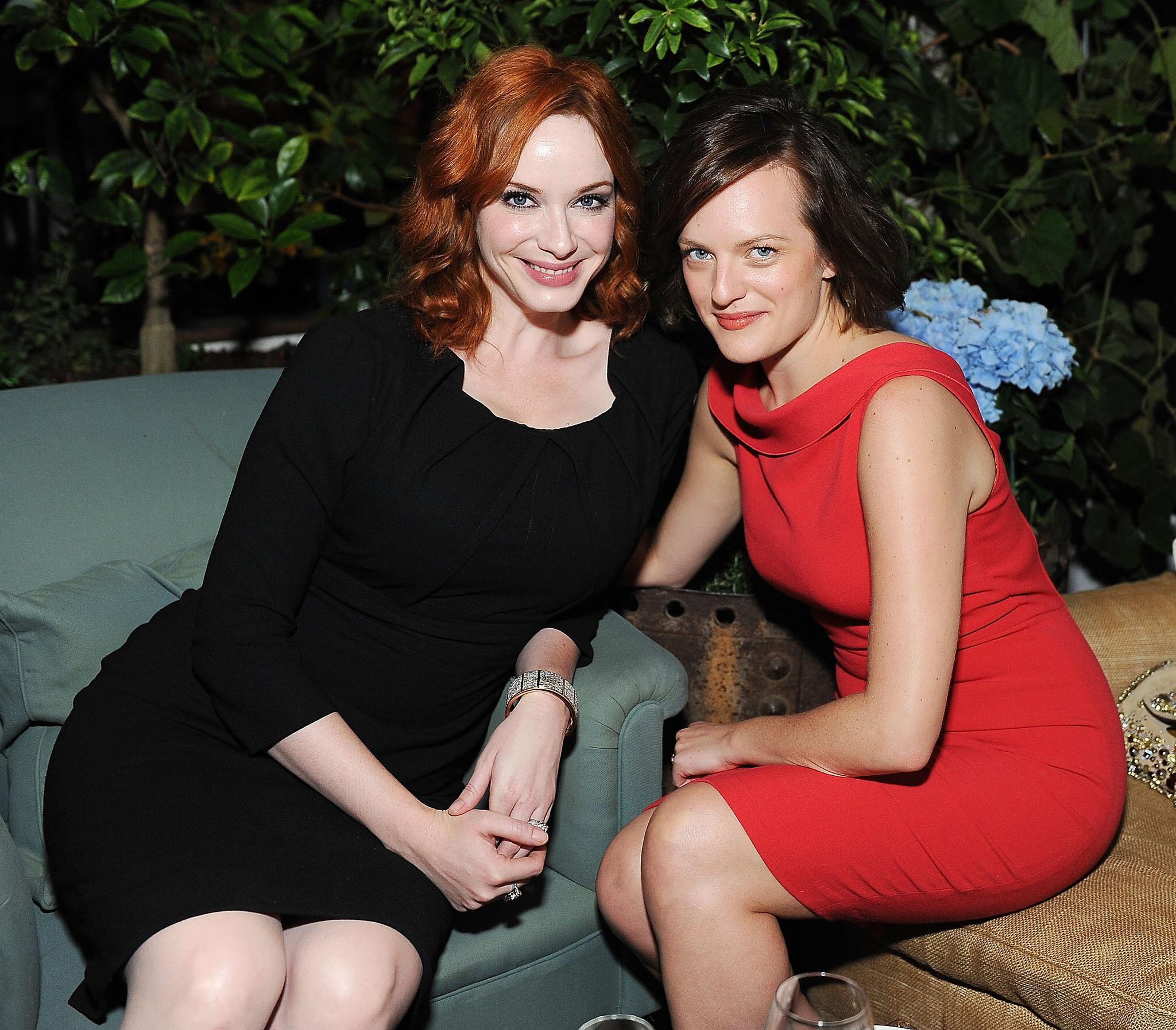 Elisabeth Moss and Christina Hendricks