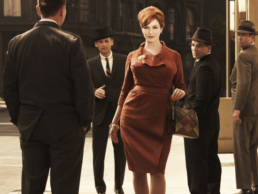 Still of Christina Hendricks in MAD MEN. Reklamos vilkai (2007)