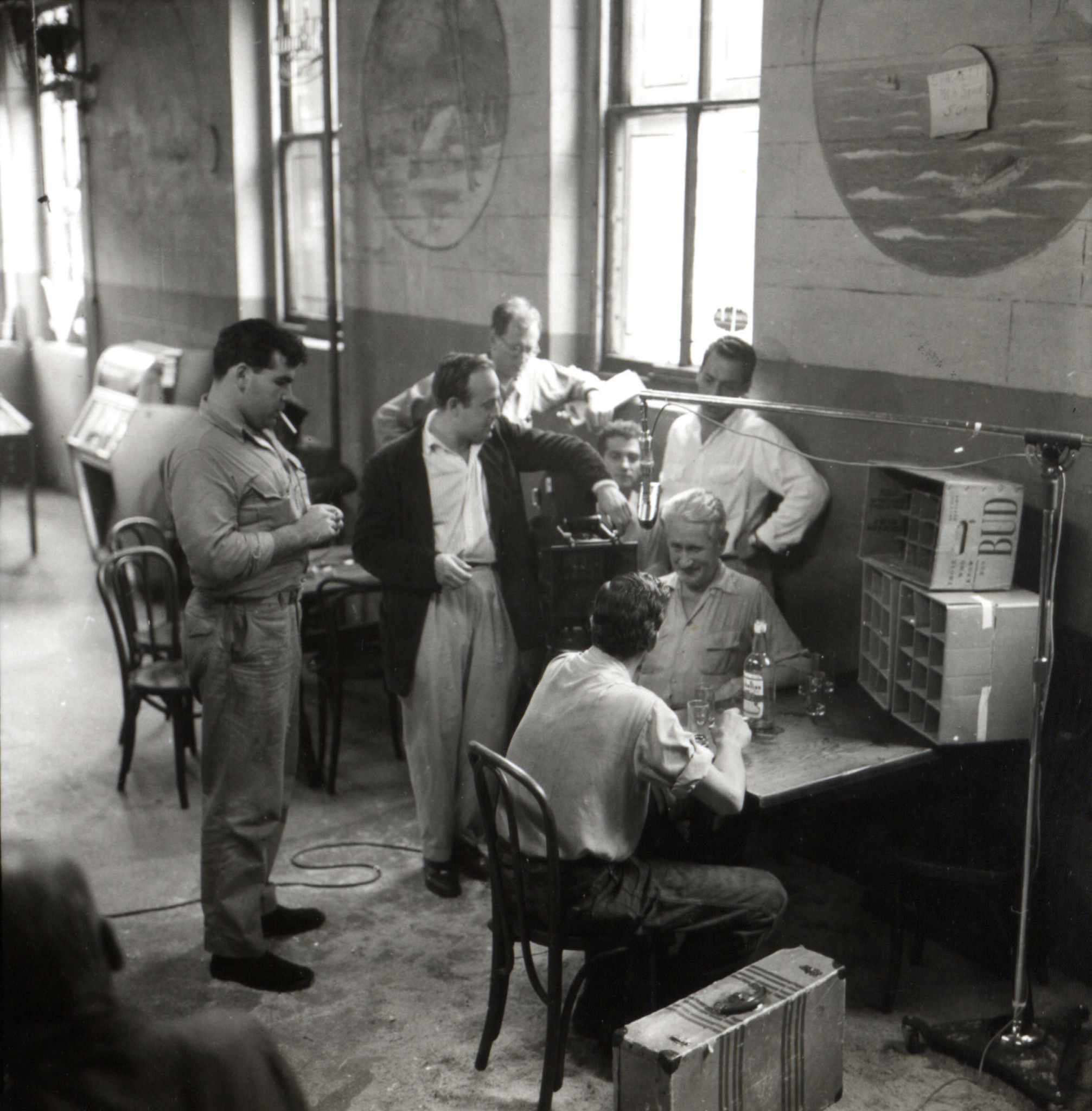 Still of Richard Bagley, Gorman Hendricks, Lionel Rogosin, Ray Salyer and Mark Sufrin in On the Bowery (1956)