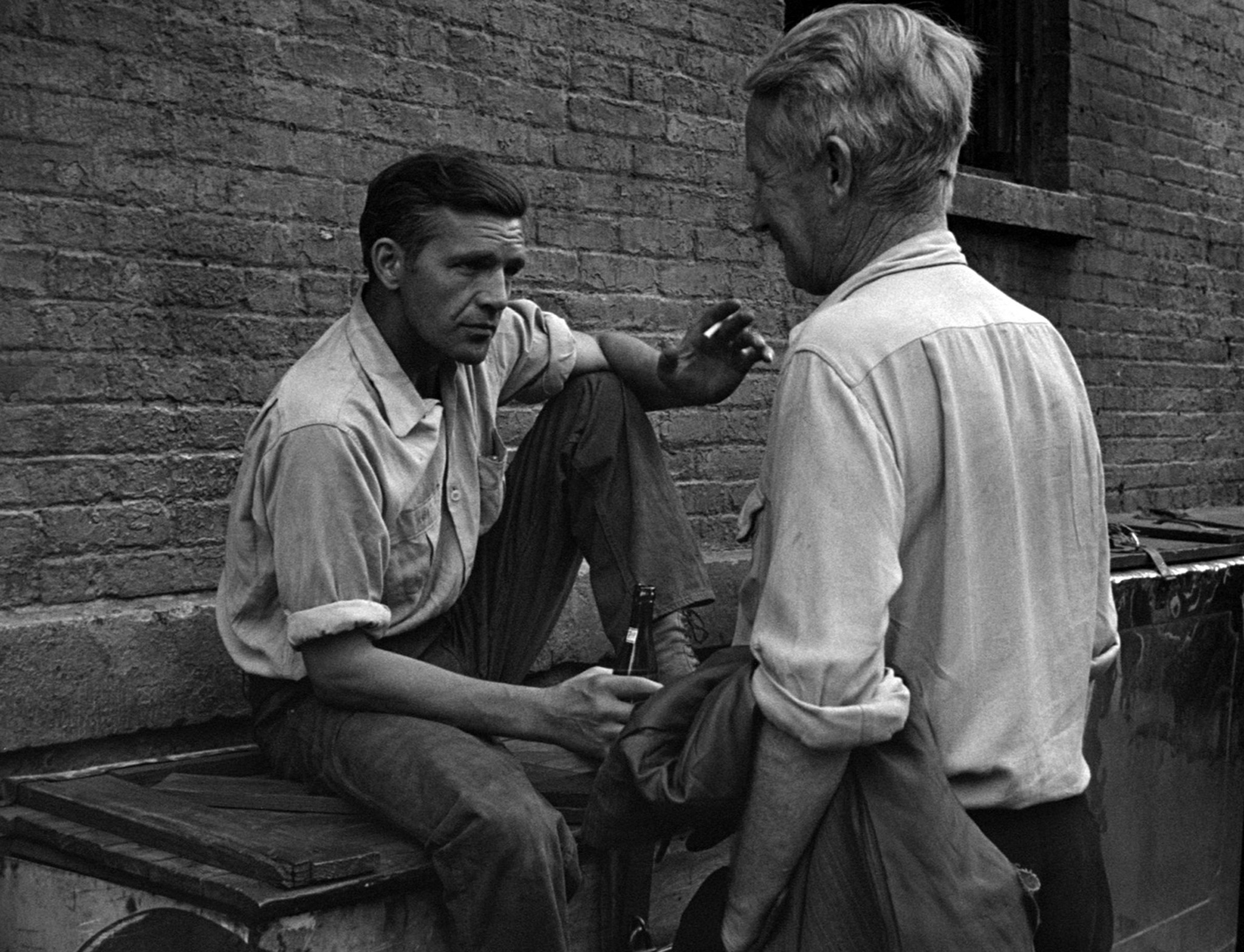 Still of Gorman Hendricks, Lionel Rogosin and Ray Salyer in On the Bowery (1956)