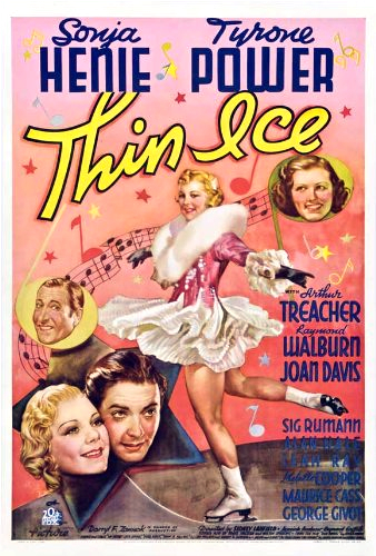Tyrone Power, Joan Davis, Sonja Henie and Arthur Treacher in Thin Ice (1937)