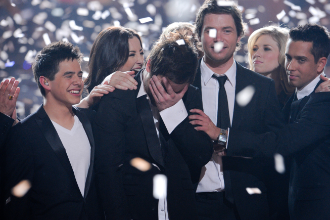 Still of Carly Smithson, David Cook, David Hernandez, Brooke White, David Archuleta and Michael Johns in American Idol: The Search for a Superstar (2002)