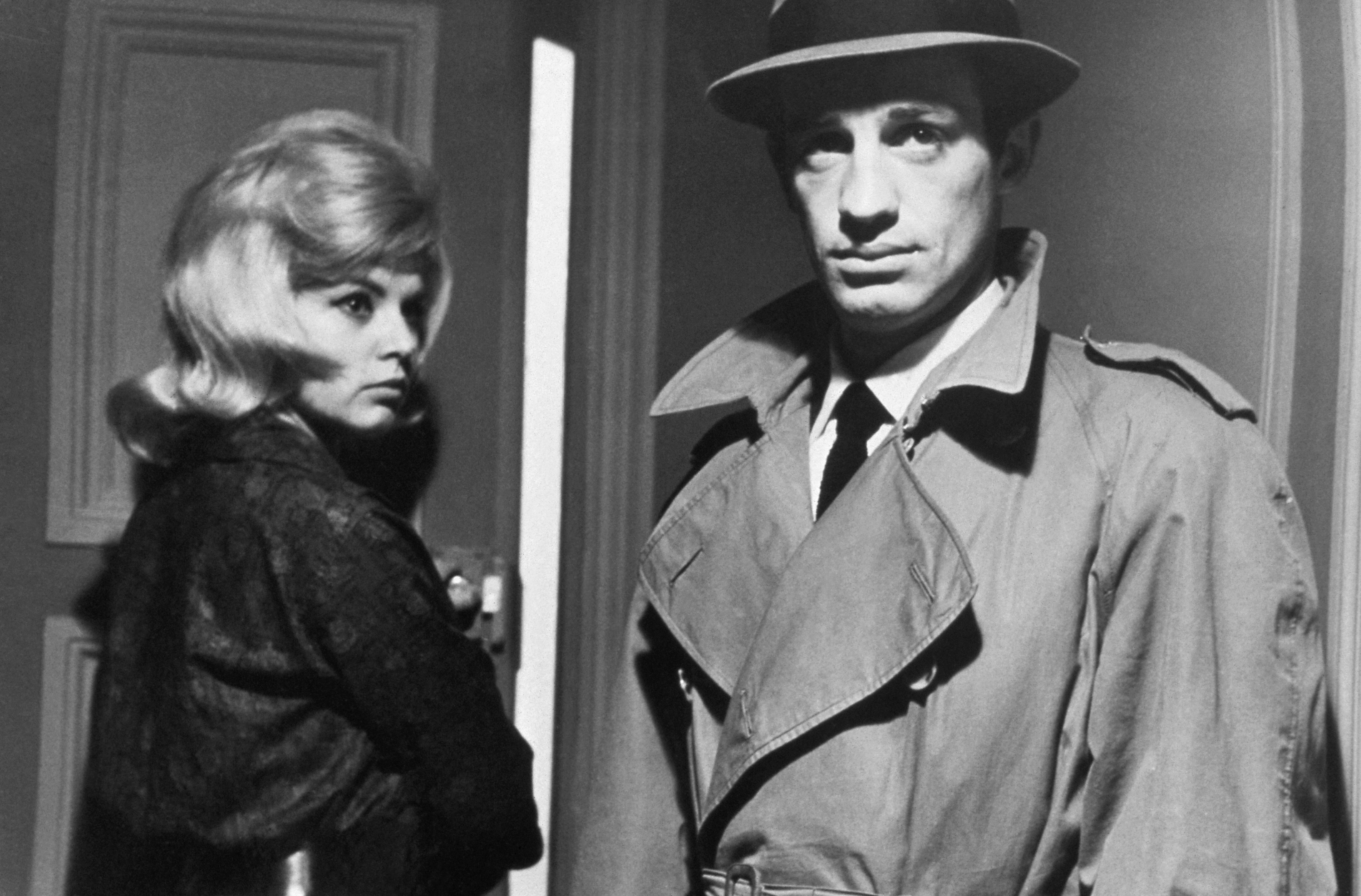 Still of Jean-Paul Belmondo and Monique Hennessy in Le doulos (1962)