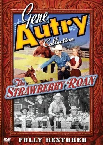 Gene Autry, Gloria Henry, Eddy Waller and Champion in The Strawberry Roan (1948)