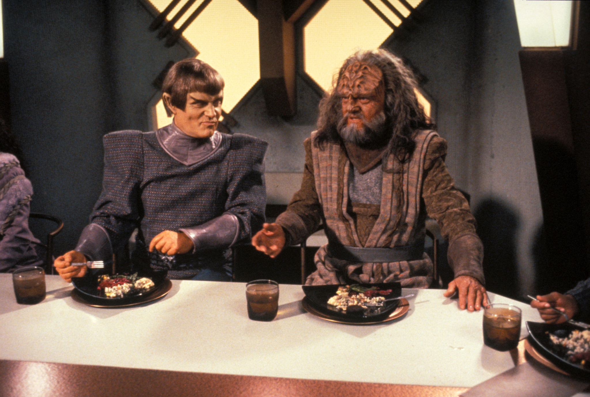 Still of Richard Herd and Alan Scarfe in Star Trek: The Next Generation (1987)