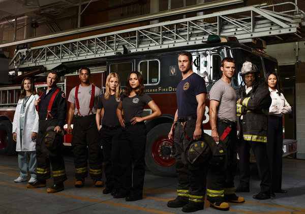 Still of Lauren German, Christopher Herrmann, Eamonn Walker, Merle Dandridge, Taylor Kinney, Monica Raymund and Teri Reeves in Chicago Fire (2012)