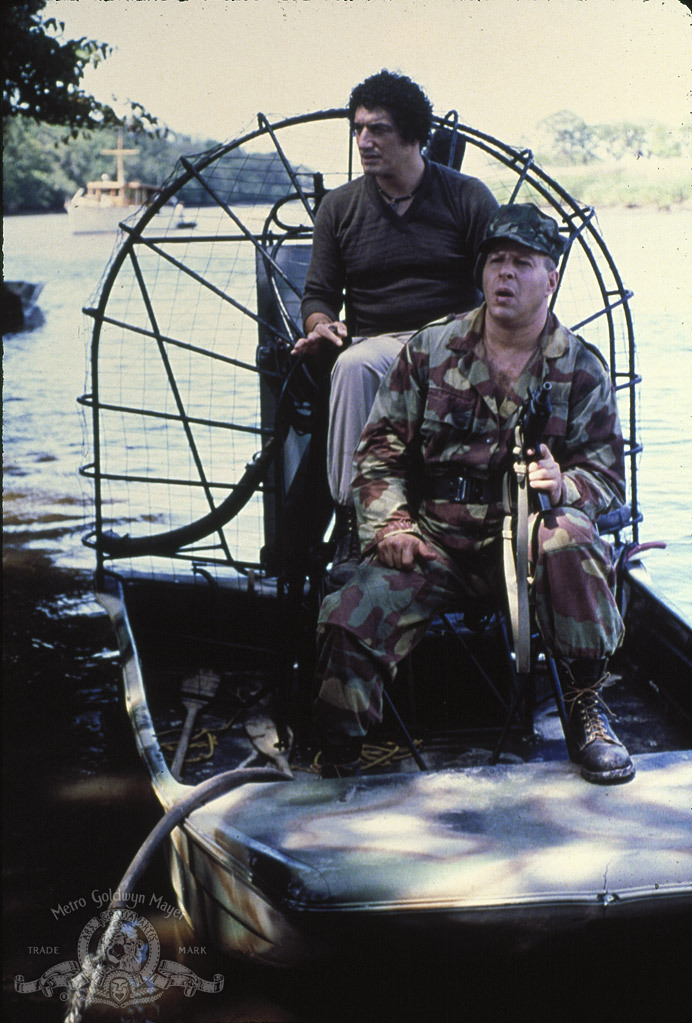 Still of Nicholas Worth and David Hess in Swamp Thing (1982)