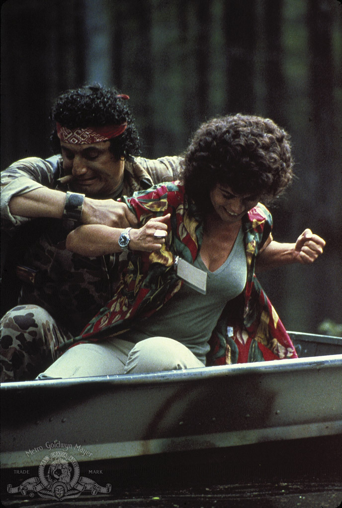 Still of Adrienne Barbeau and David Hess in Swamp Thing (1982)