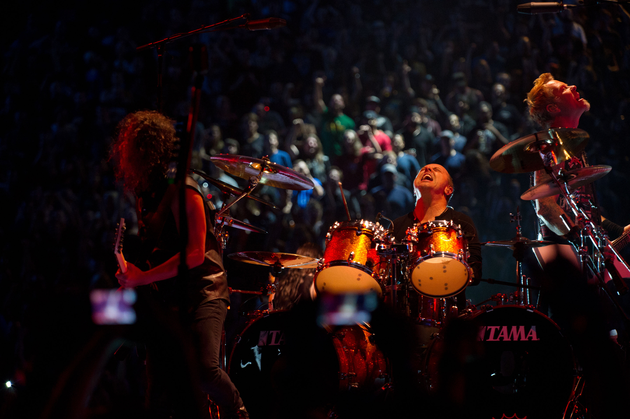 Still of Kirk Hammett, Lars Ulrich and James Hetfield in Metallica Through the Never (2013)