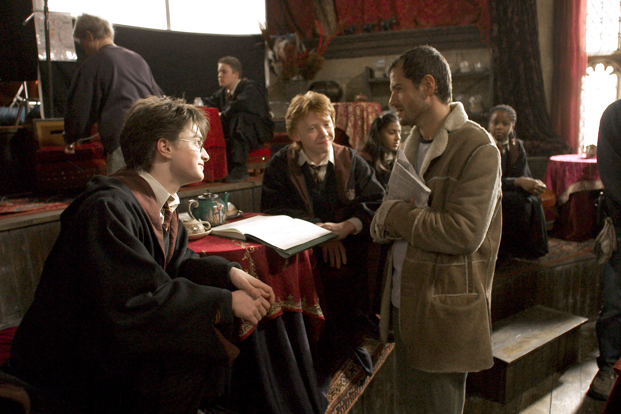 Still of Rupert Grint, David Heyman and Daniel Radcliffe in Haris Poteris ir Azkabano kalinys (2004)