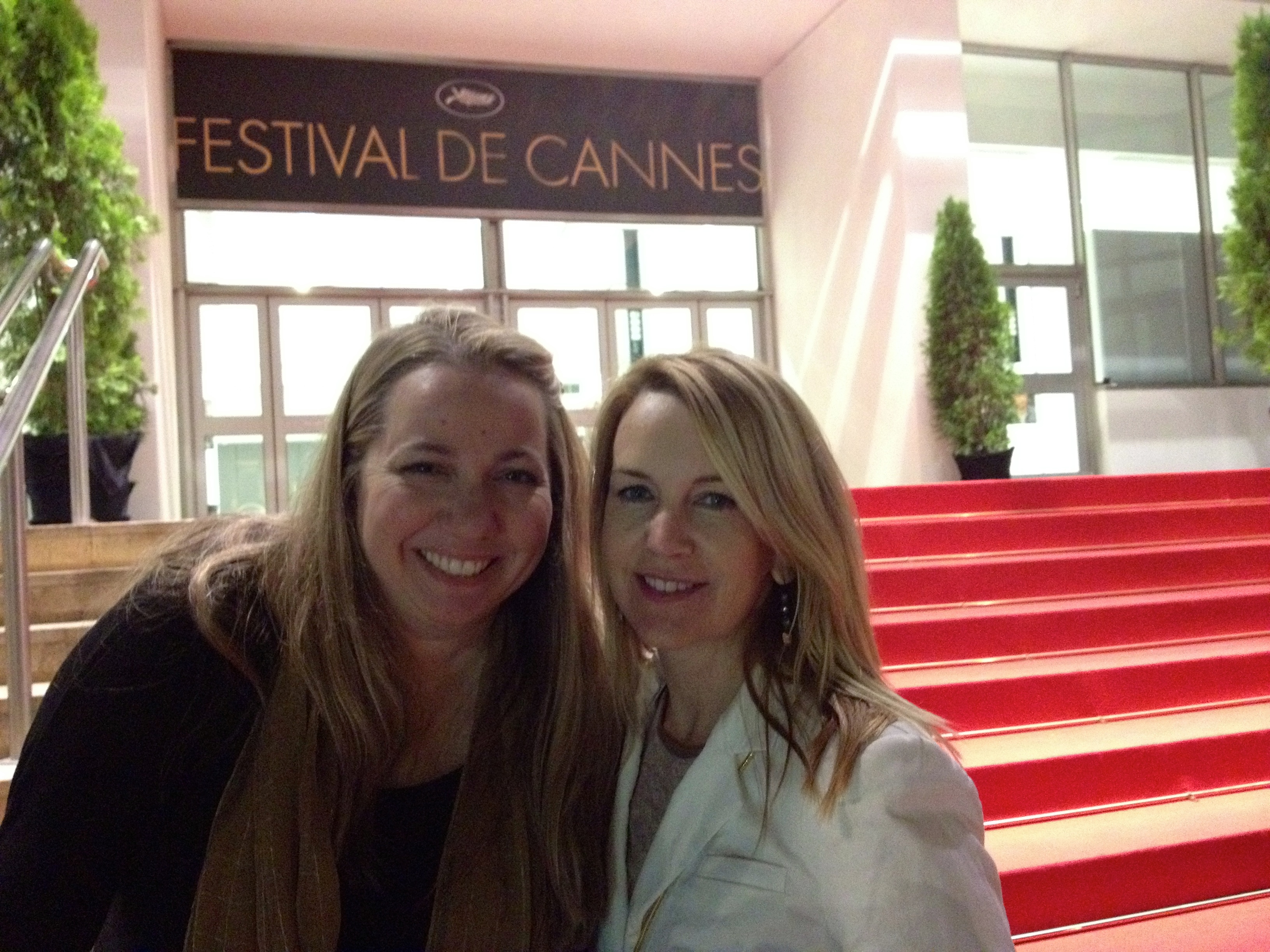 Dawn Higginbotham, writer/director of The Usual, with the film's star and executive producer Renee O'Connor. 2014