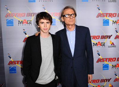 Freddie Highmore and Bill Nighy at event of Astro Boy (2009)