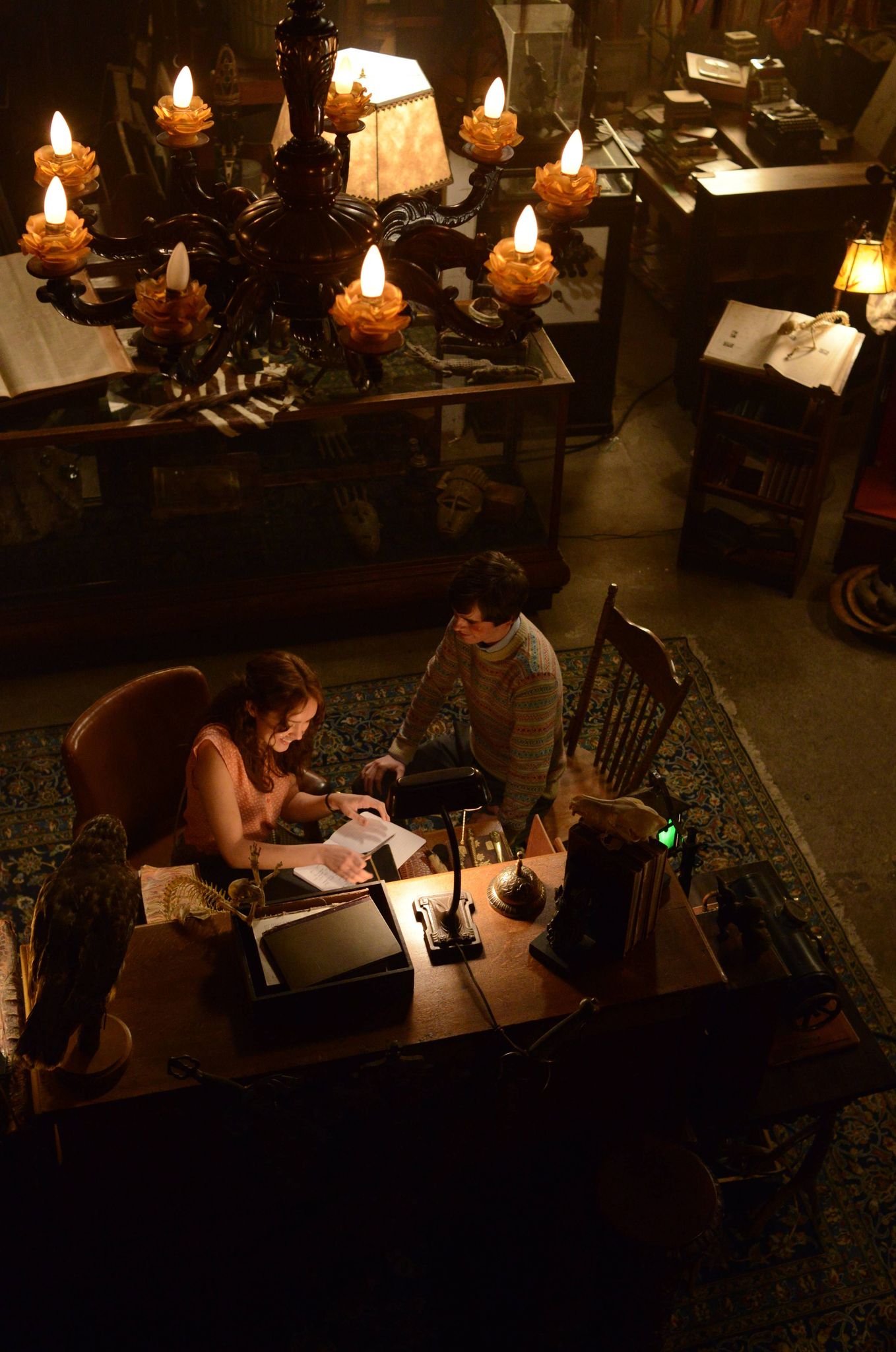 Still of Freddie Highmore and Jenna Romanin in Bates Motel (2013)