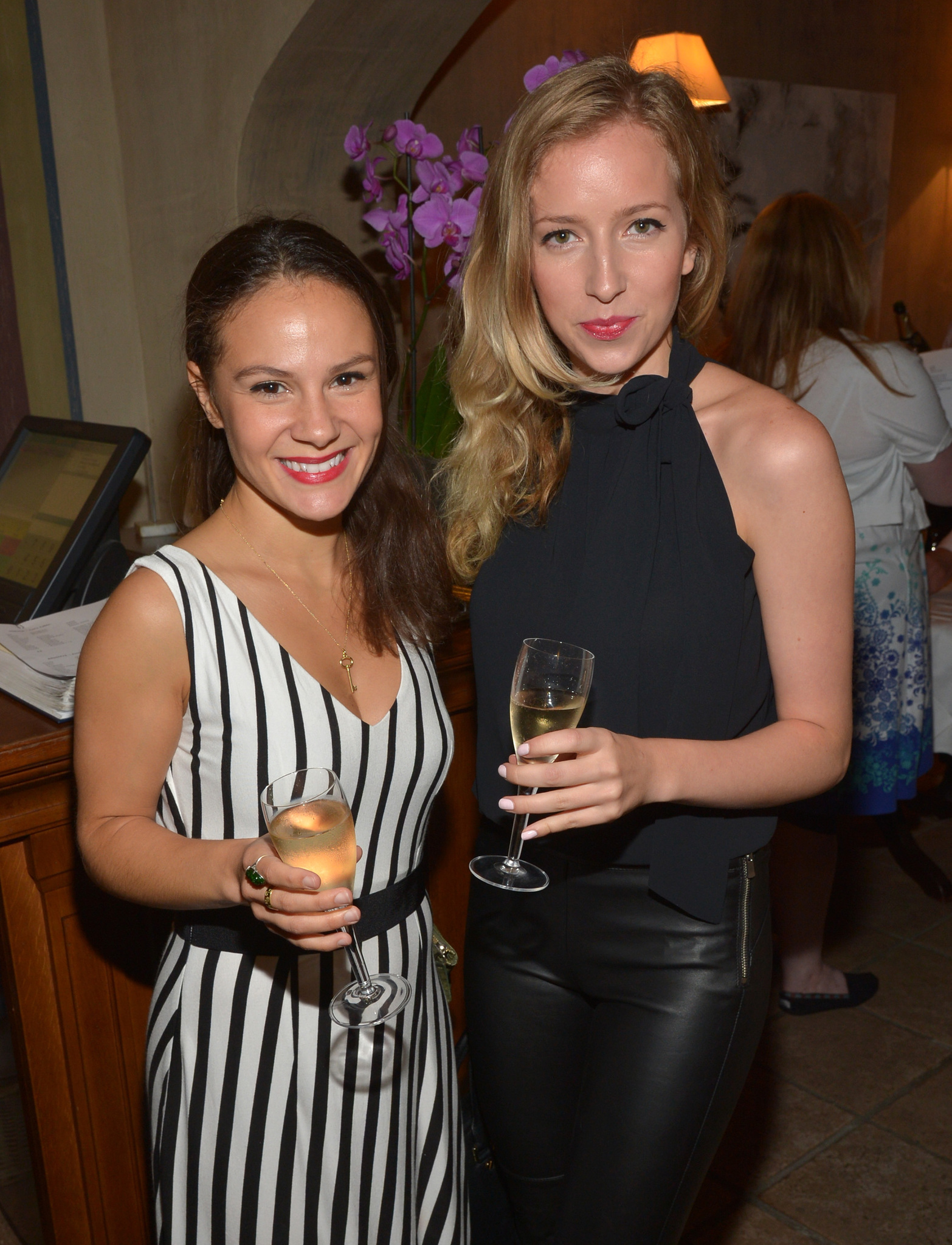 my Hill (L) and Juliet Thomson attend IMDb's 2014 Cannes Film Festival Dinner Party at Restaurant Mantel on May 19, 2014 in Cannes, France.