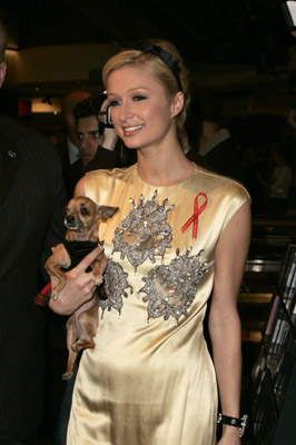 Paris Hilton and Tinkerbell the Dog