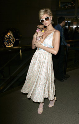 Paris Hilton and Tinkerbell the Dog