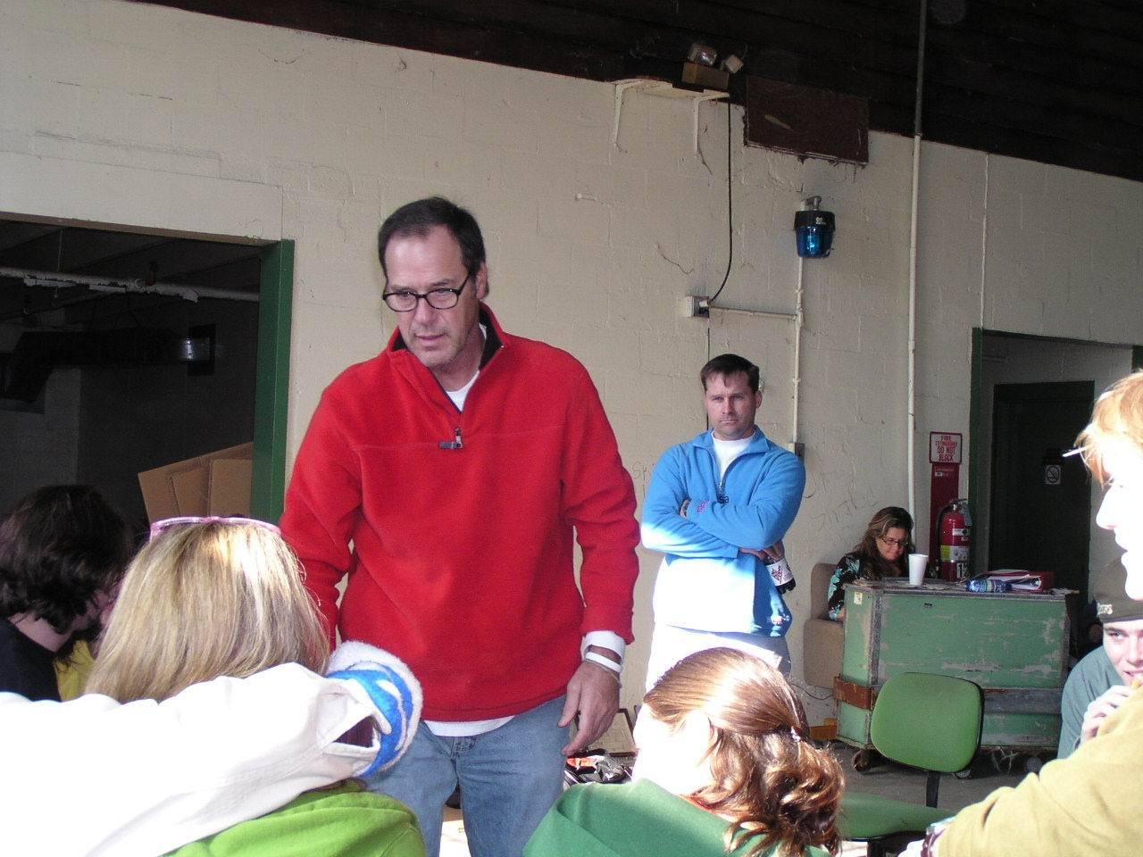 Grainger Hines directing on the set of 