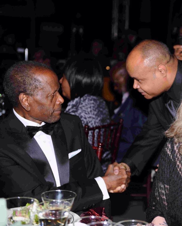 Sydney Poitier and Terence Bernie Hines at NAACP tribute to Sydney Poitier