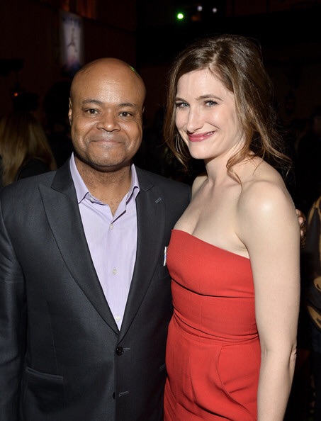 Terence Bernie Hines and Katherine Hahn at The Secret Life of Walter Mitty premier