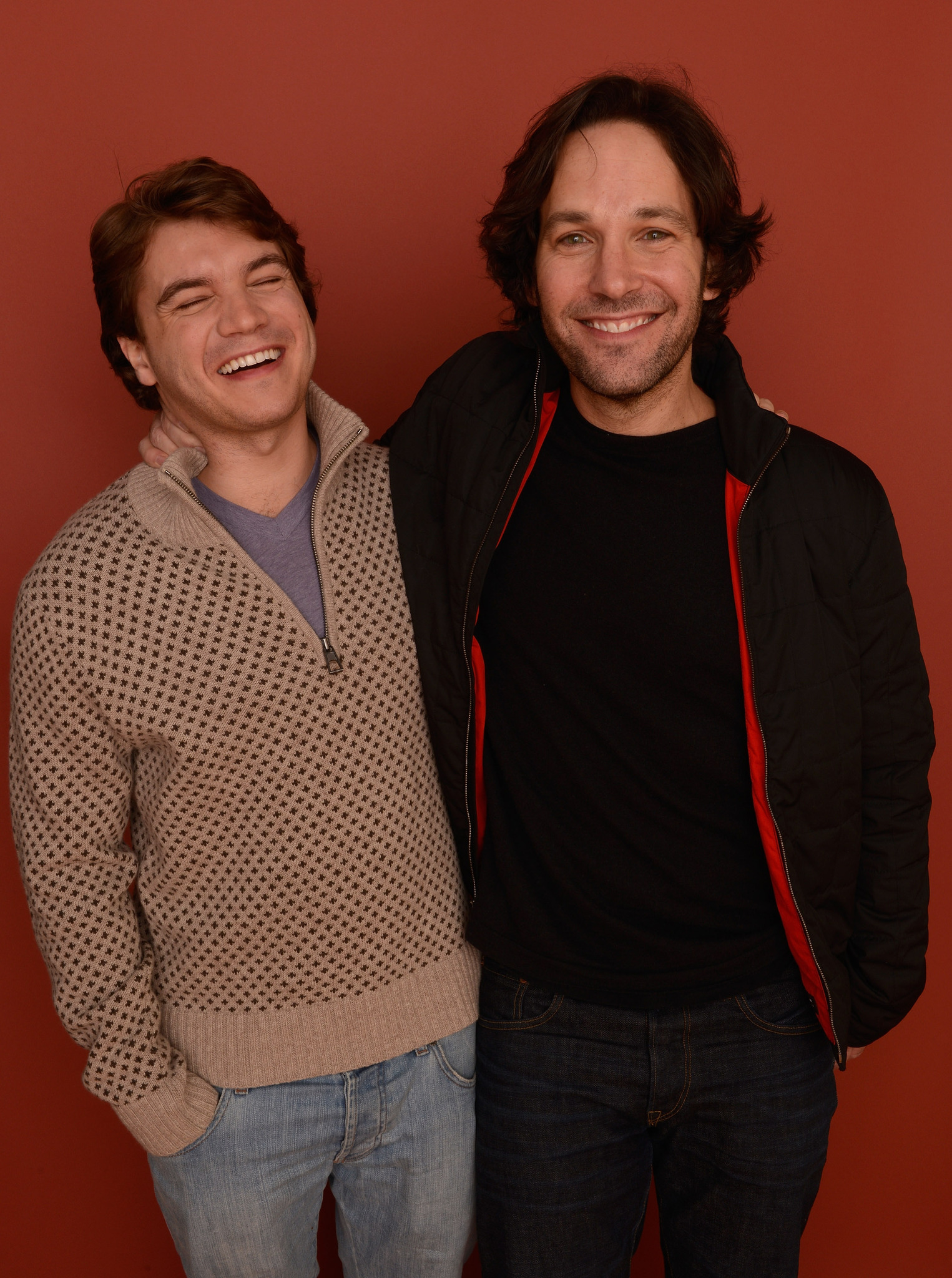 Emile Hirsch and Paul Rudd at event of Prince Avalanche (2013)