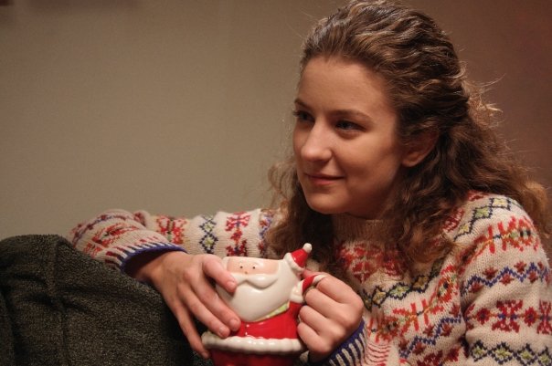 Hallee Hirsh as Abby Mancuso in 2009's Make the Yuletide Gay