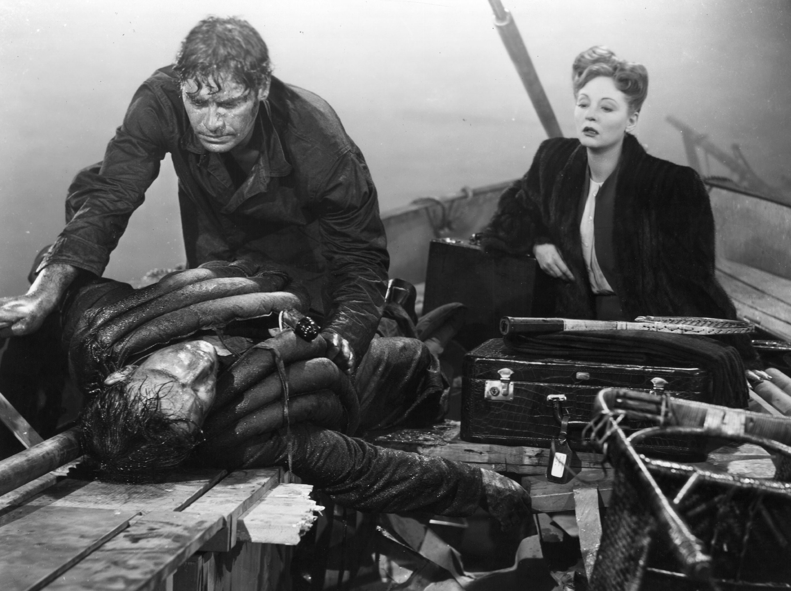Still of Tallulah Bankhead and John Hodiak in Lifeboat (1944)
