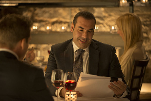 Still of Rick Hoffman and Gabriel Macht in Suits (2011)