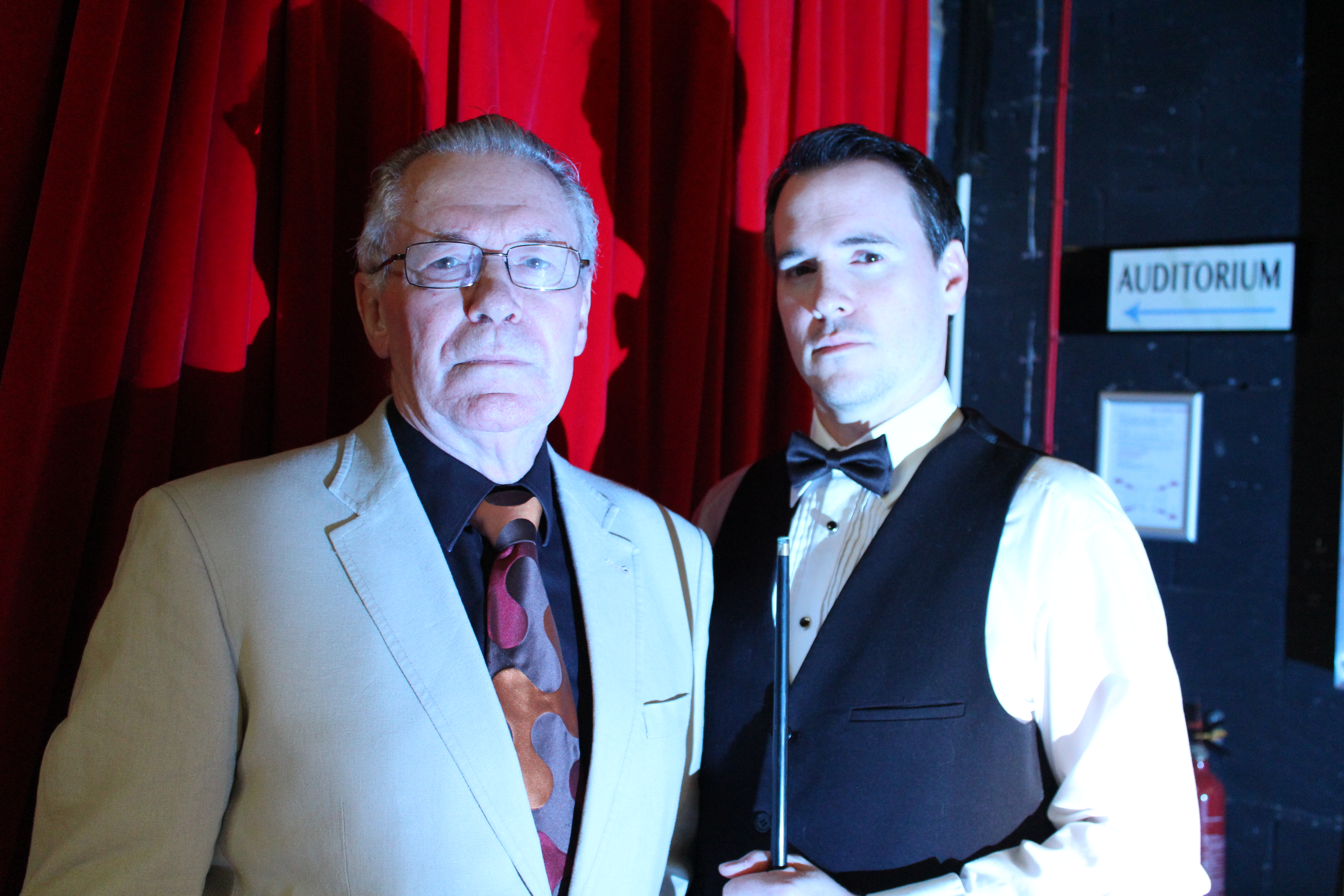 Bernard Holley as Charlie Boyd, with Ben Peyton as Marcus Lamb, in snooker drama 