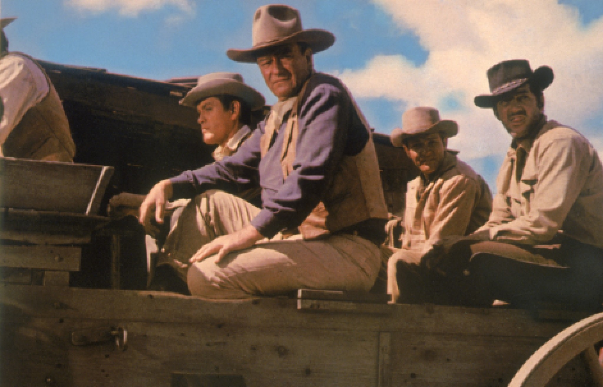 Still of John Wayne, Dean Martin and Earl Holliman in The Sons of Katie Elder (1965)