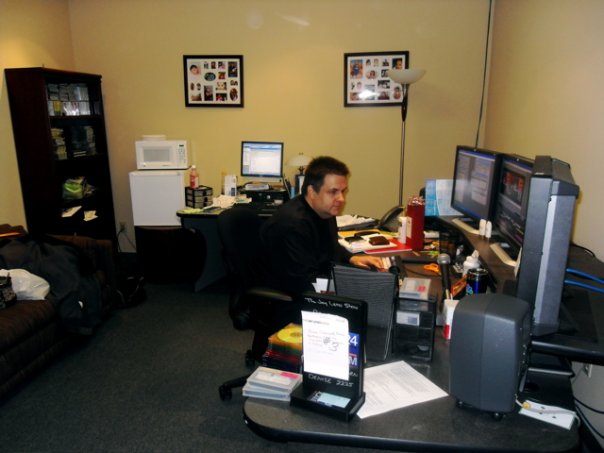 Jeffrey Lee Hollis in his editing bay at NBC Burbank.