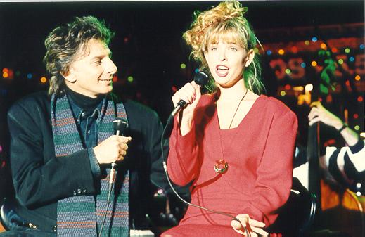 Barry Manilow and Pamela Holt Performing at the Hollywood Palladium