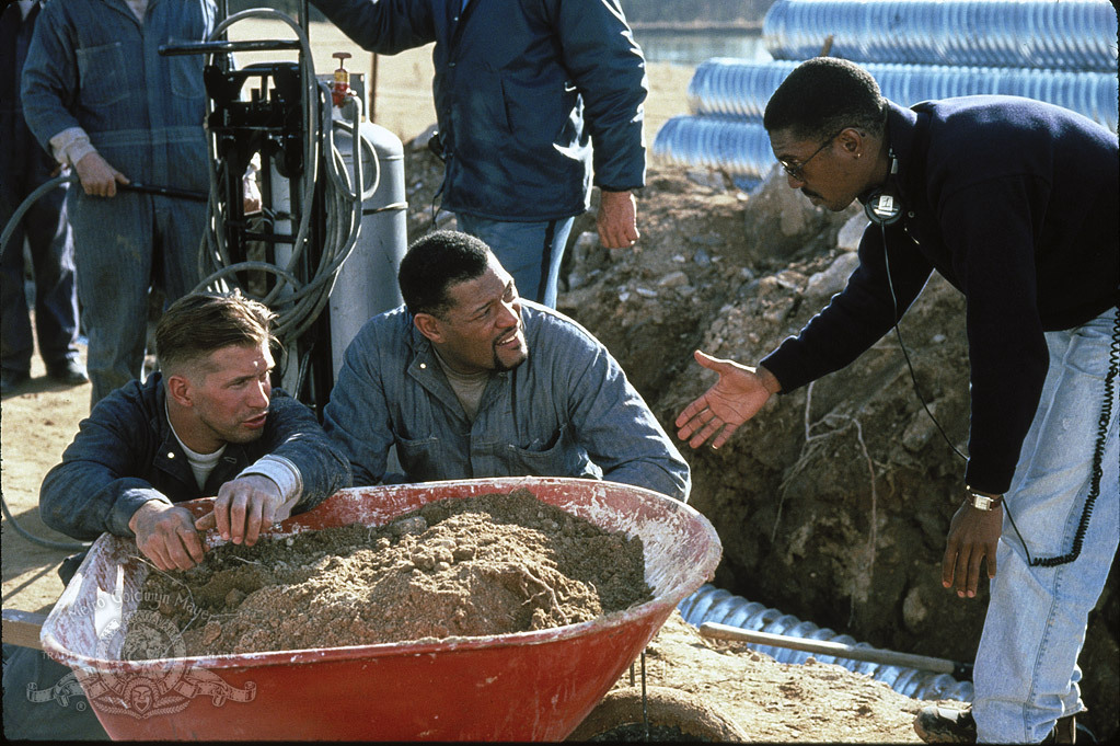 Stephen Baldwin, Laurence Fishburne and Kevin Hooks in Fled (1996)