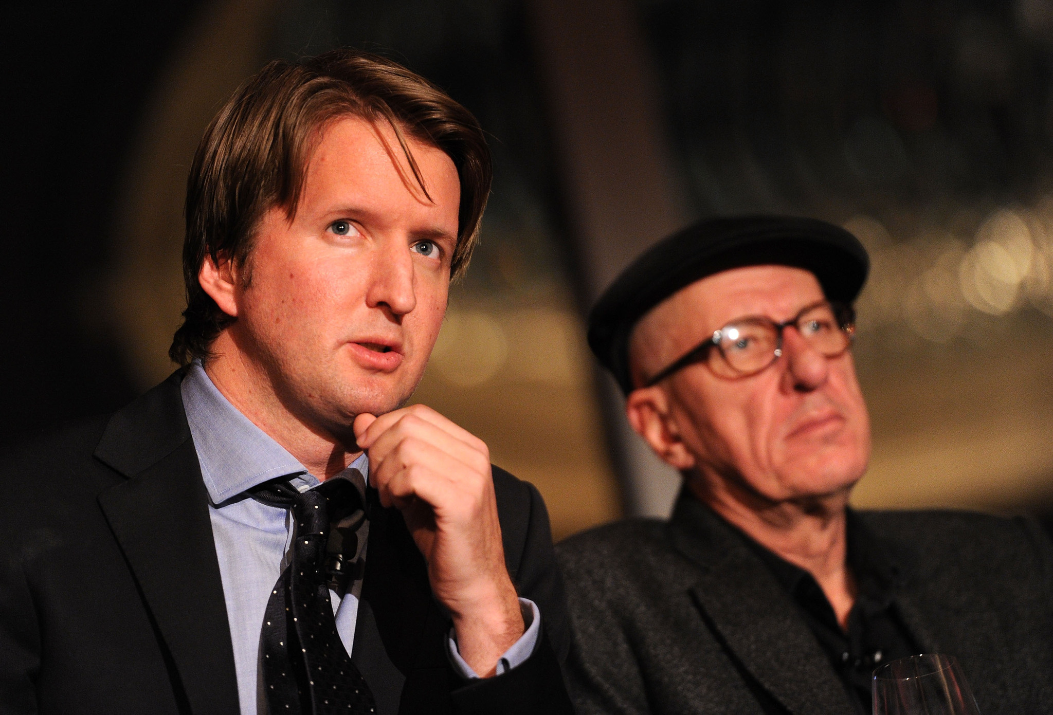 Geoffrey Rush and Tom Hooper