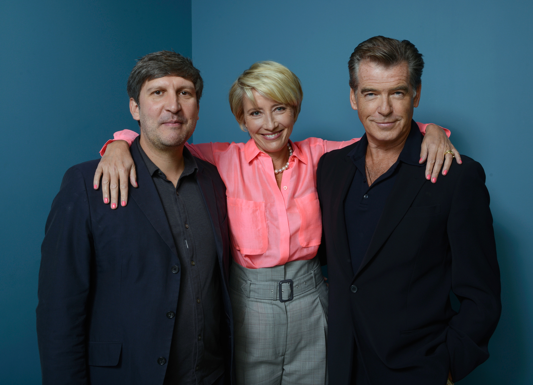 Pierce Brosnan, Emma Thompson and Joel Hopkins at event of Meiles punsas (2013)